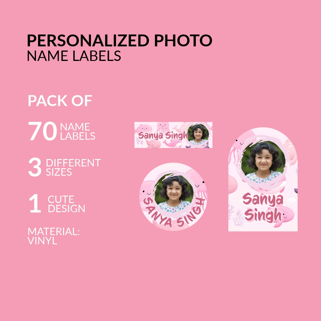 Customized Name Slip Stickers with Kid’s Photo